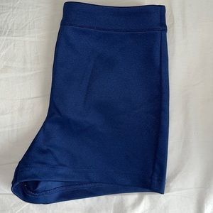 Blue high rise shorts